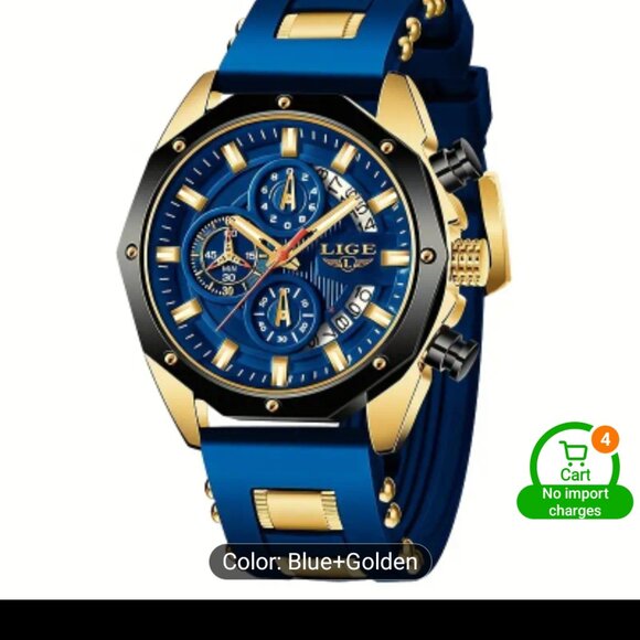 2025 New Fashion Men's Chronograph Calendar luminous Quartz watch - Picture 2 of 8